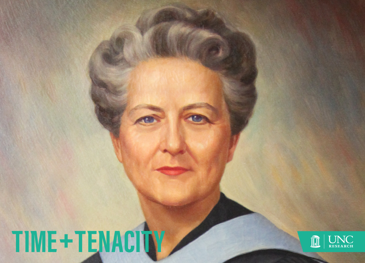 This portrait of Dean Kemble, gifted by the class of 1955, hangs in Carrington Hall in the UNC School of Nursing.