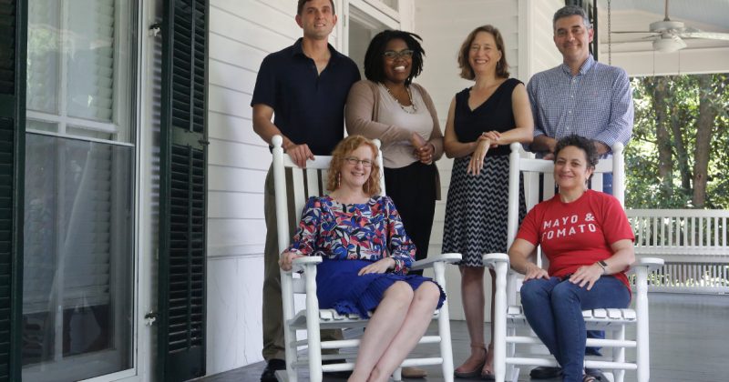 Carolina's keepers of the South (left to right, back row first): Bryan Giemza, Chaitra Powell, Rachel Seidman, Steve Weiss, Elizabeth Engelhardt, and Malinda Maynor Lowery. Photo by Megan May.
