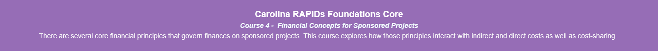New Carolina RAPiDs Foundation Course