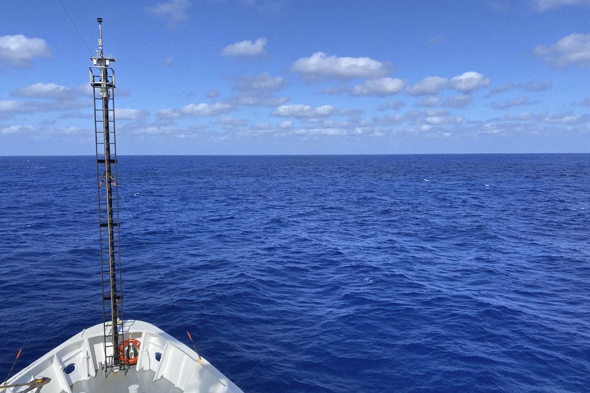 a boat in the Atlantic Ocean