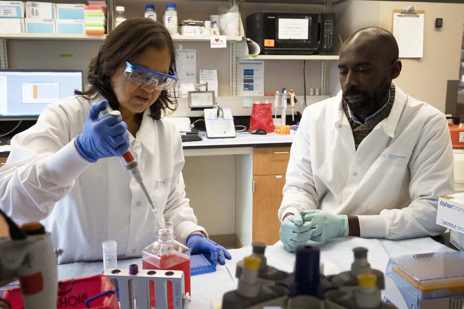 Saroja Voruganti and Baba Mass