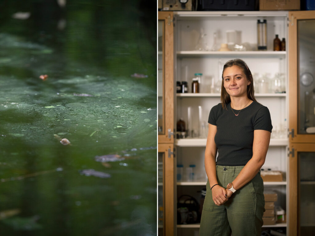 An algae bloom and Haley Plaas