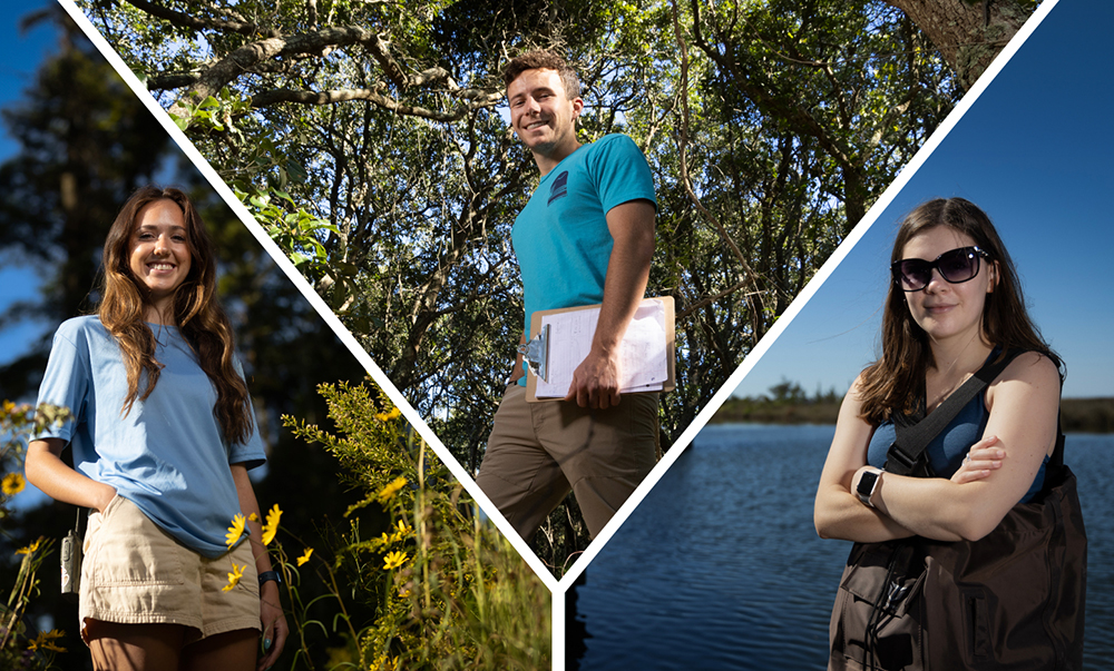 Abigail Montes De Oca, Drew Huffman, and Ella Hennessey