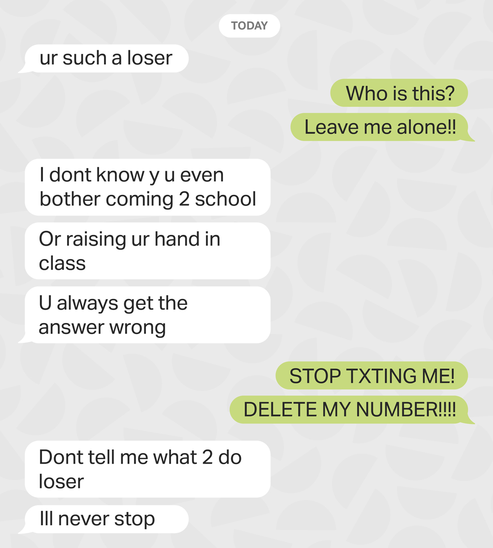 a text message exchange 