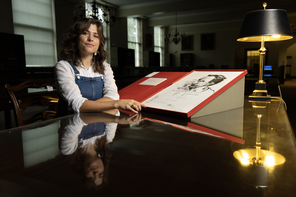 Jo Klevdal in Wilson Library