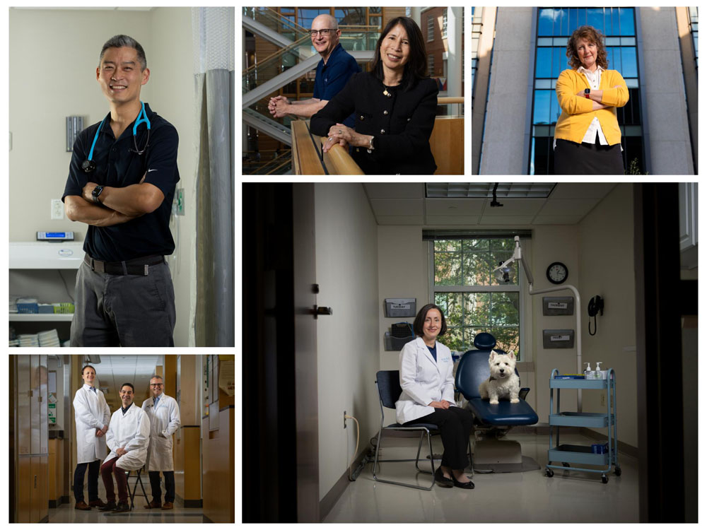 Clockwise from top-left: Edwin Kim, William Miller and Vivian Go, Shawn Kneipp, Laura Jacox and Sugar, and Andrew Satterlee, Shawn Hingtgen and David Kram