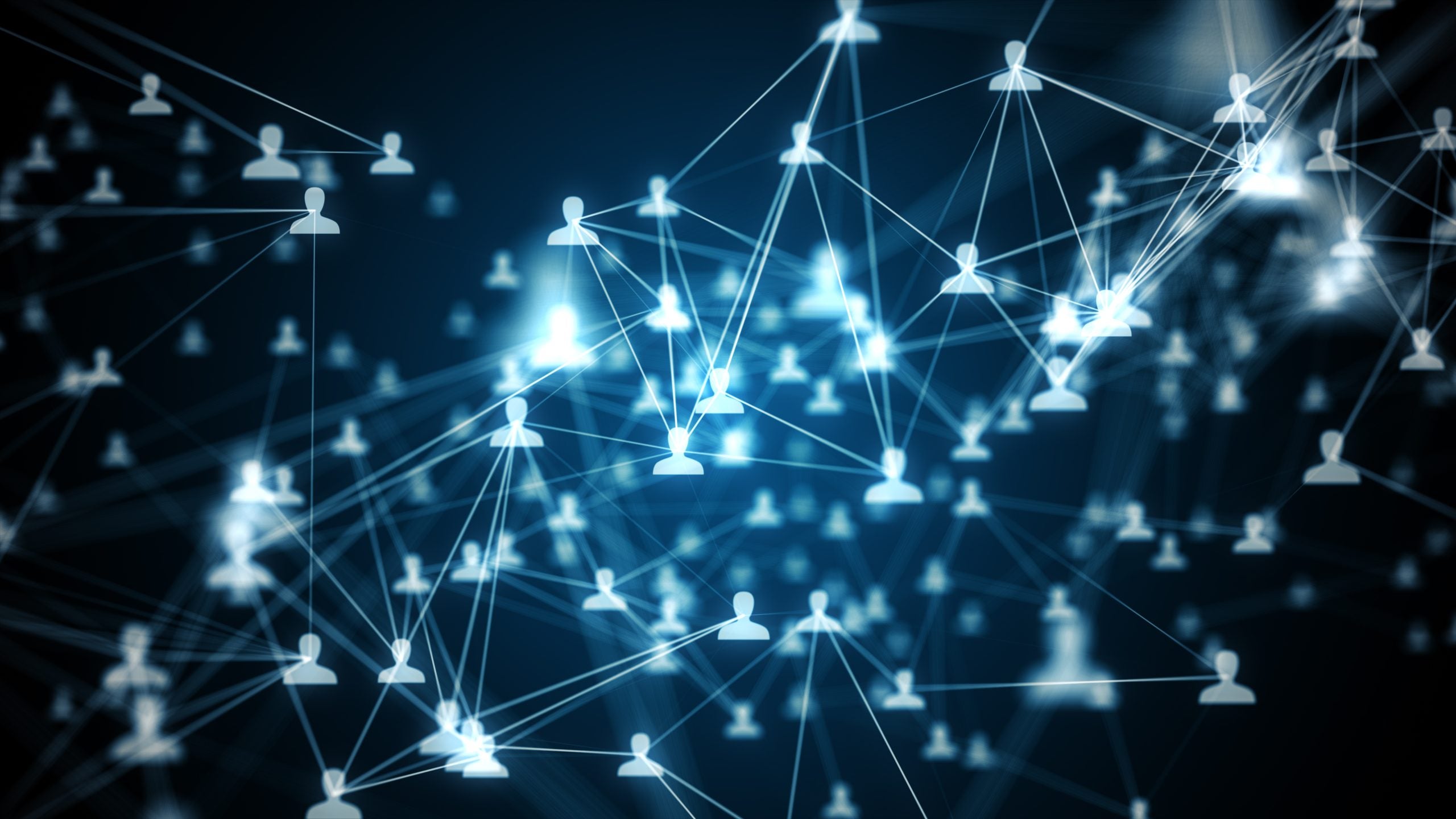 3d illustration connecting people on the internet, social network connection.