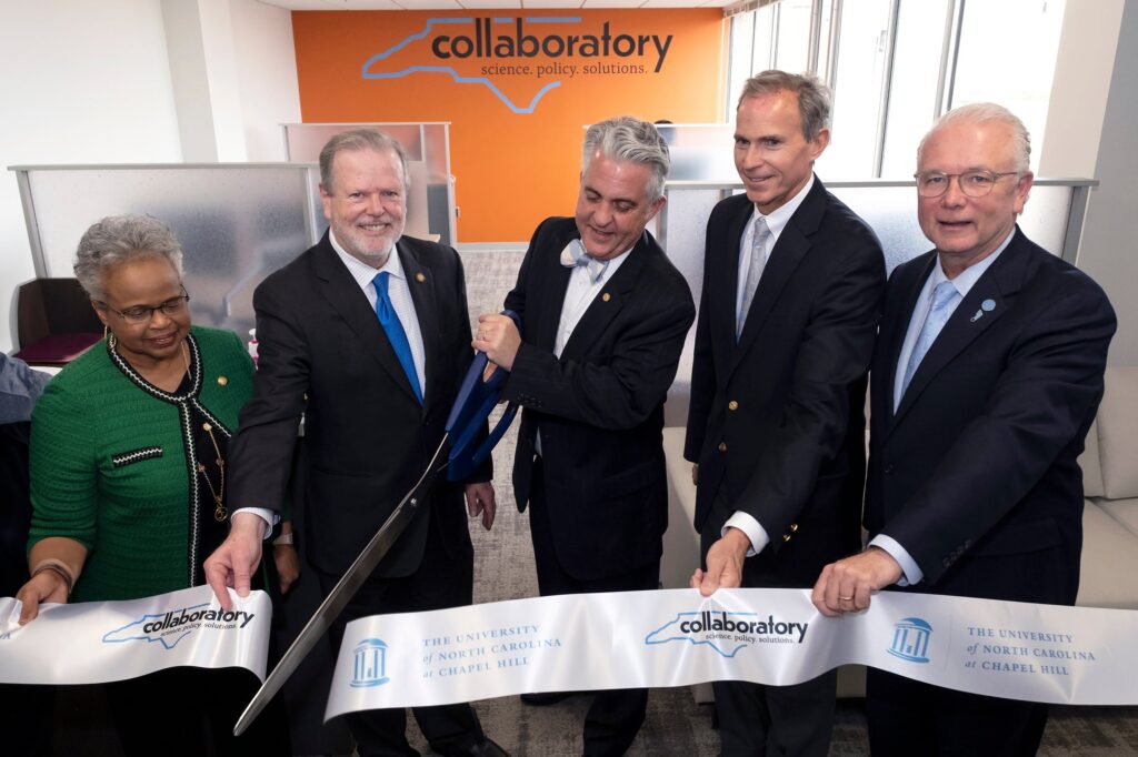 Ribbon cutting of NC Collaborator offices.