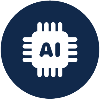 Icon: Microchip with AI