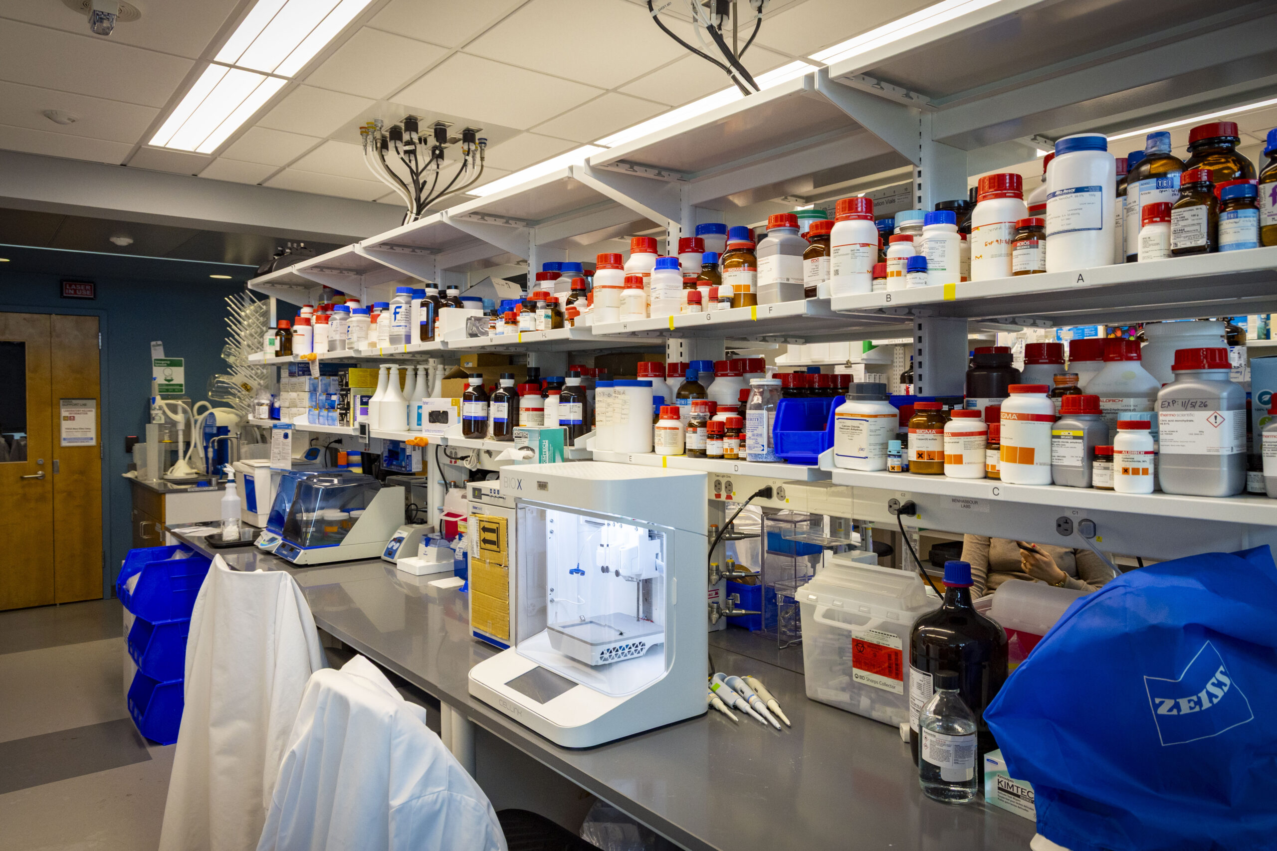 A research lab bench.