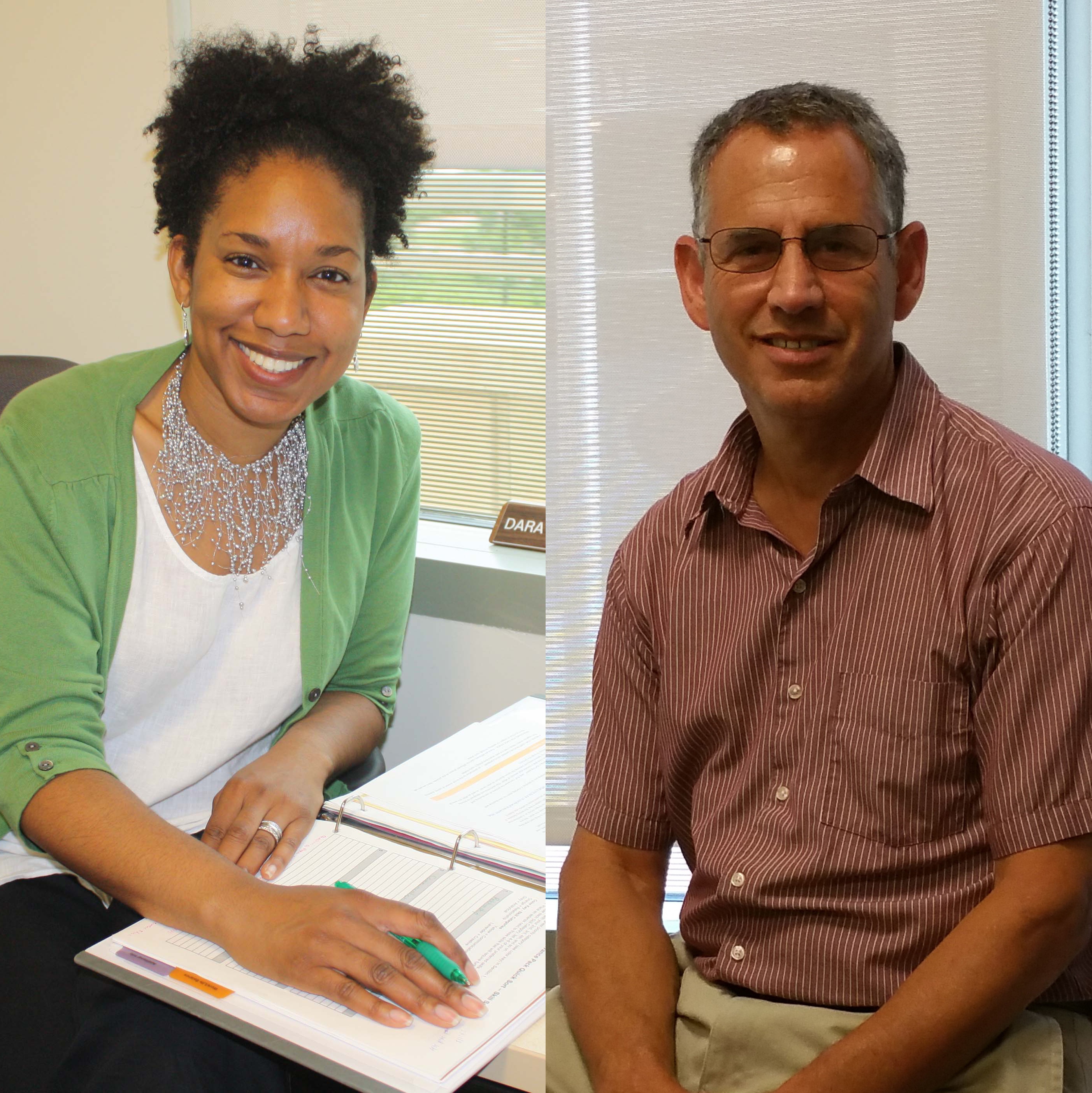 Photos: Portraits of counselors Dara Wilson-Grant and Alan Farber.