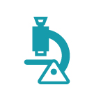 Icon depicting a microscope.