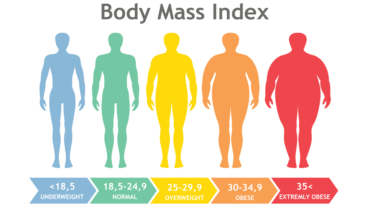 a chart showing body mass index