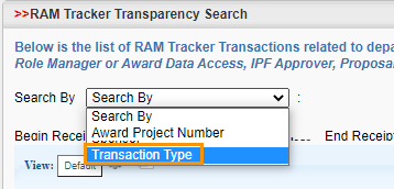 RAM Tracker search update image